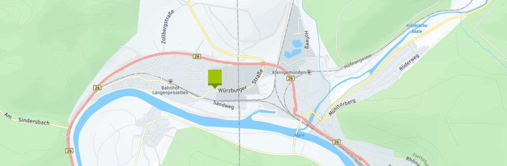Karte auf Google Maps mit dem Standort des Hotels Imhof in Gemünden für eine einfache Anreise